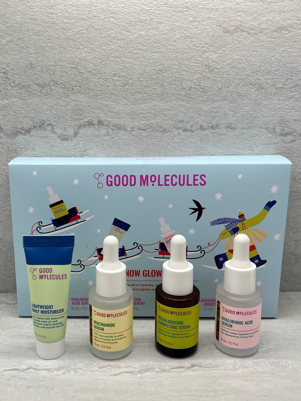 🪅 $15 Good Molecules Snow Glow Minis Skincare Set